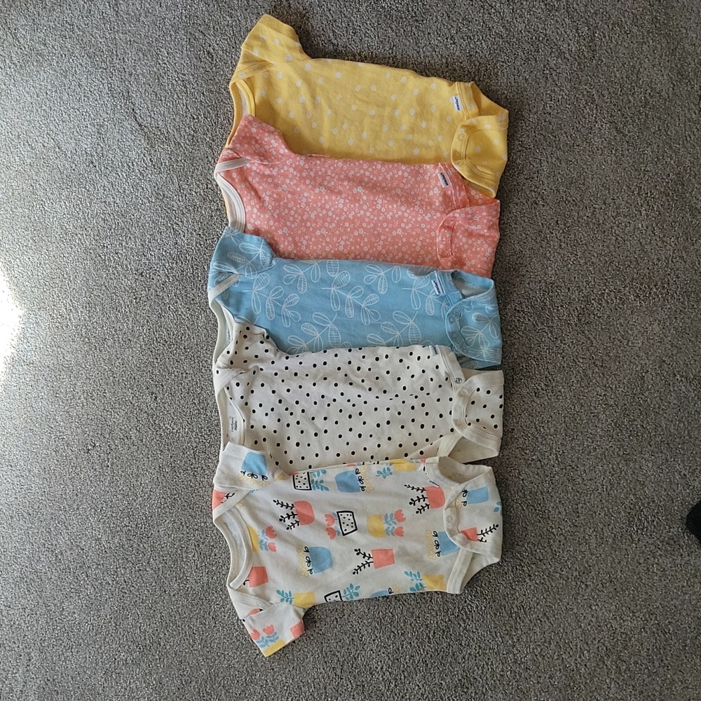 Gerber Organic Cotton Onsies Spring Bundle 3-6 M